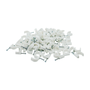 Grapa para cable blanco(100 pcs) 12mm