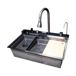 Pana pantry negro inoxidable con accsesorios