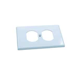 Tapa doble para toma corriente blanco